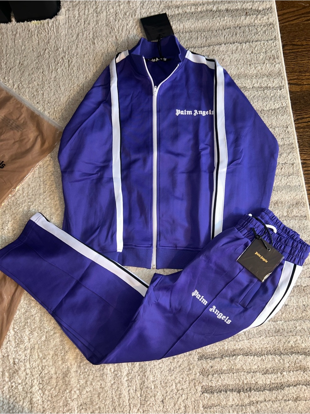 Palm Angels Purple Zip-Up Track Set